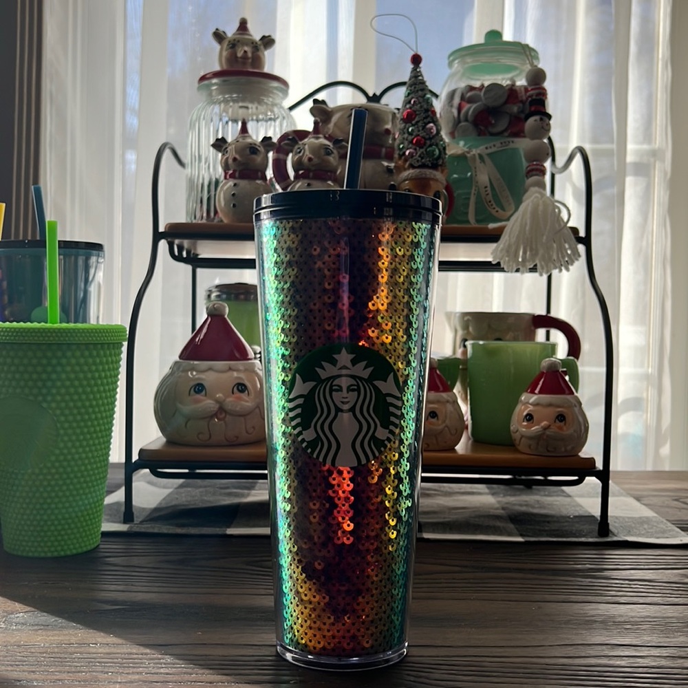 Starbucks venti sequined tumbler